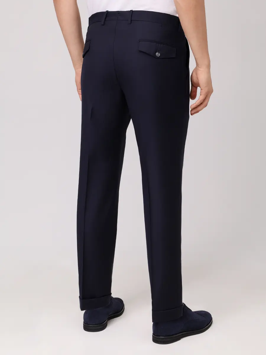 Брюки шерстяные BARBA NAPOLI BU 3500/00011/51077/0089 Темно- Синий  Фото 3