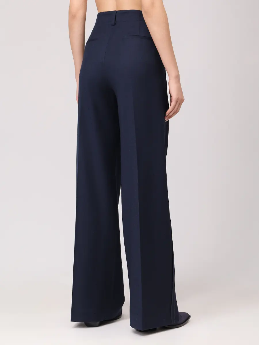 Брюки из шерсти и вискозы ANTONELLI FIRENZE P8172-875B-812 Синий  Фото 3