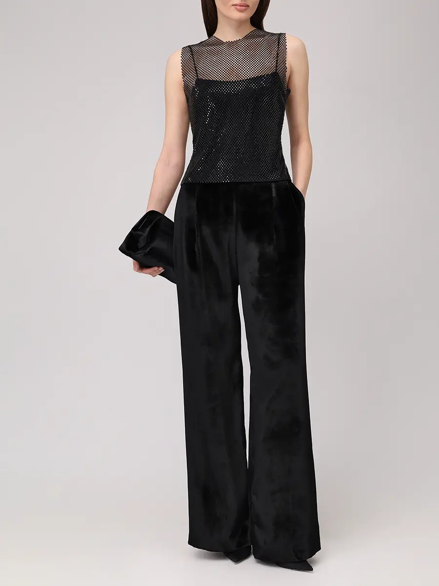 

Топ со стразами, Черный, A081366461555