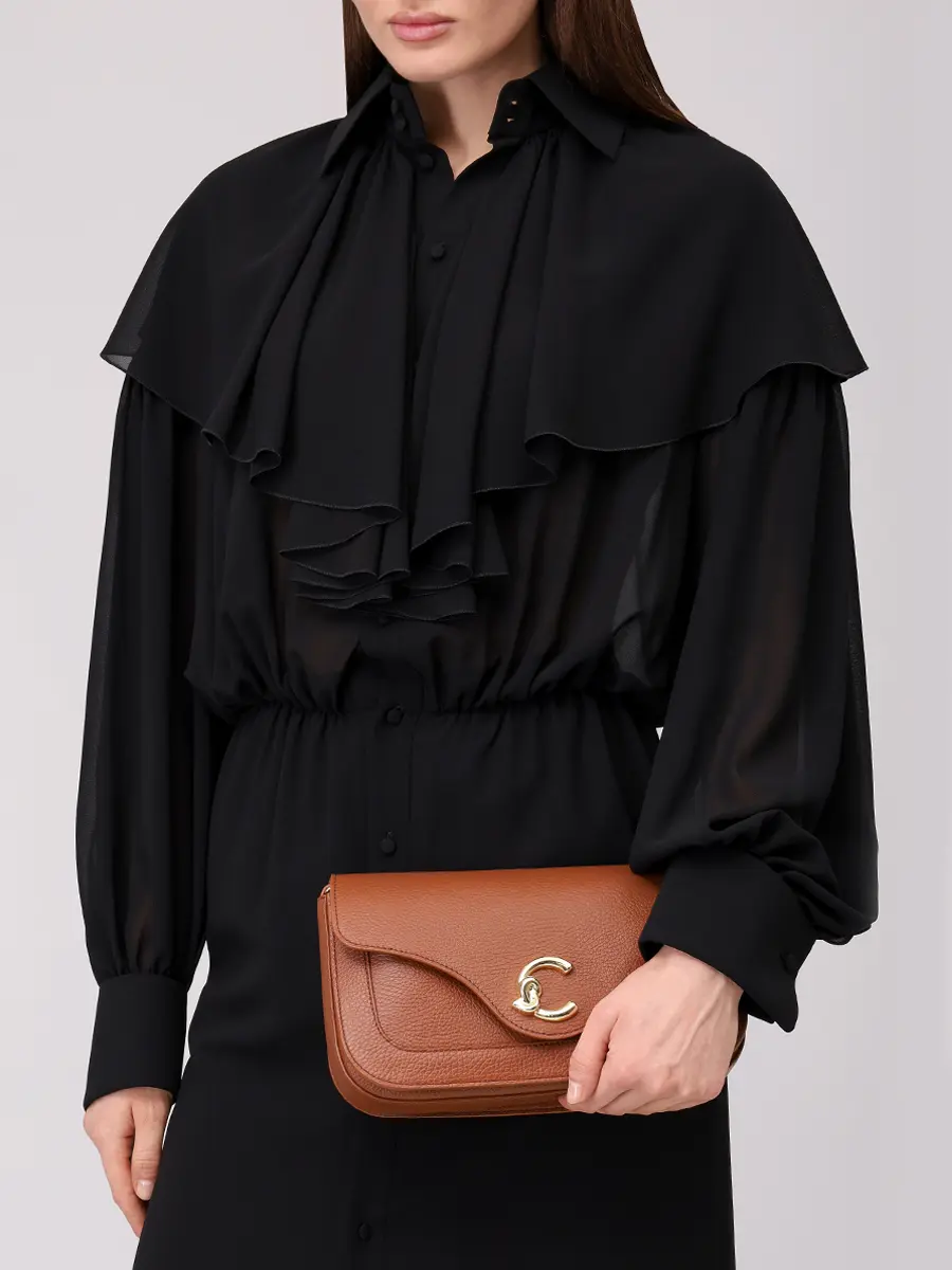 Сумка кожаная C-Me COCCINELLE E1 SSL 12 03 01/W11 Коричневый  Фото 2