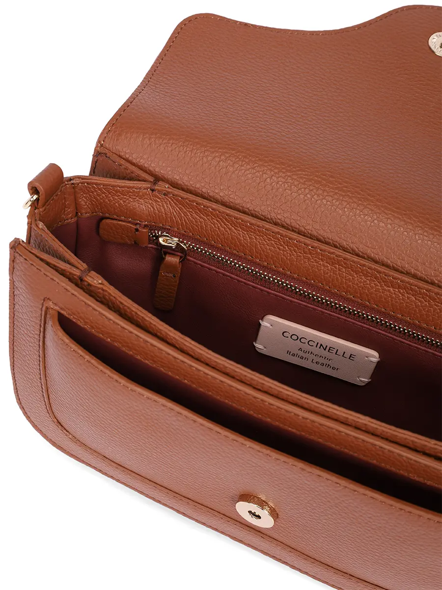 Сумка кожаная C-Me COCCINELLE E1 SSL 12 03 01/W11 Коричневый  Фото 4