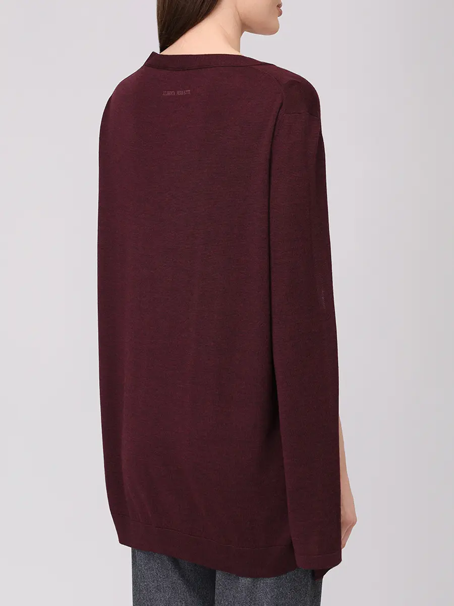 

Пуловер шерстяной, Бордовый, A091566060104