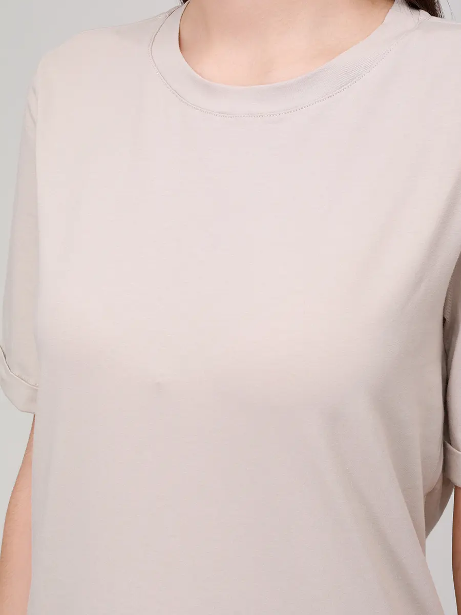 Набор из трех хлопковых футболок LORENA ANTONIAZZI TS24BOX_9999 1001 Бежевый  Фото 5