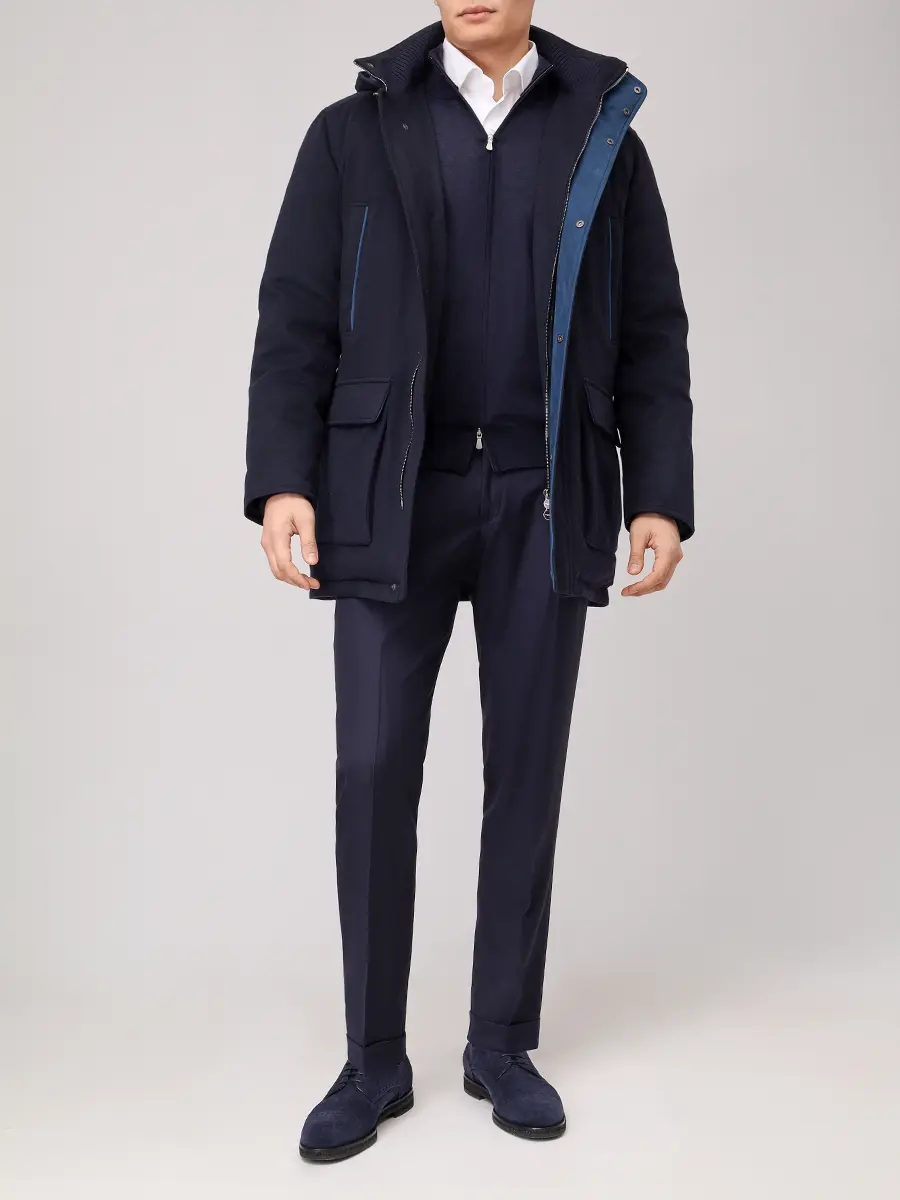 Кардиган из шерсти и шелка BARBA NAPOLI BU 7000/25252/1539043544/0598 Темно- Синий  Фото 2