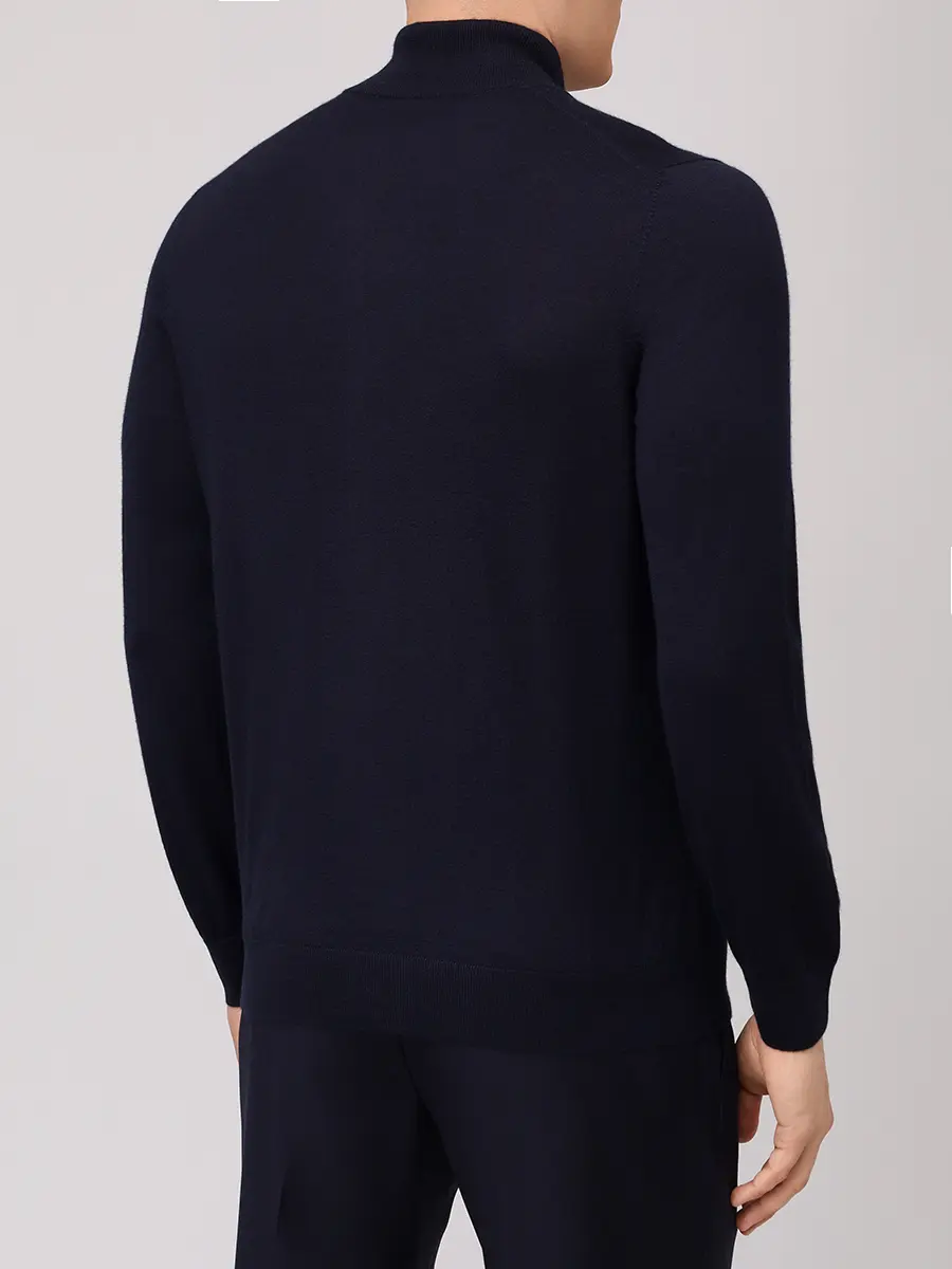 Кардиган из шерсти и шелка BARBA NAPOLI BU 7000/25252/1539043544/0598 Темно- Синий  Фото 3