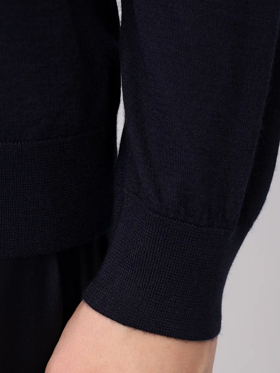 Кардиган из шерсти и шелка BARBA NAPOLI BU 7000/25252/1539043544/0598 Темно- Синий  Фото 5