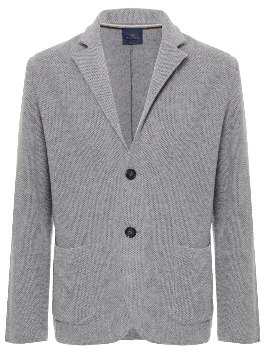 

Пиджак шерстяной, Серый, 15311256/931
