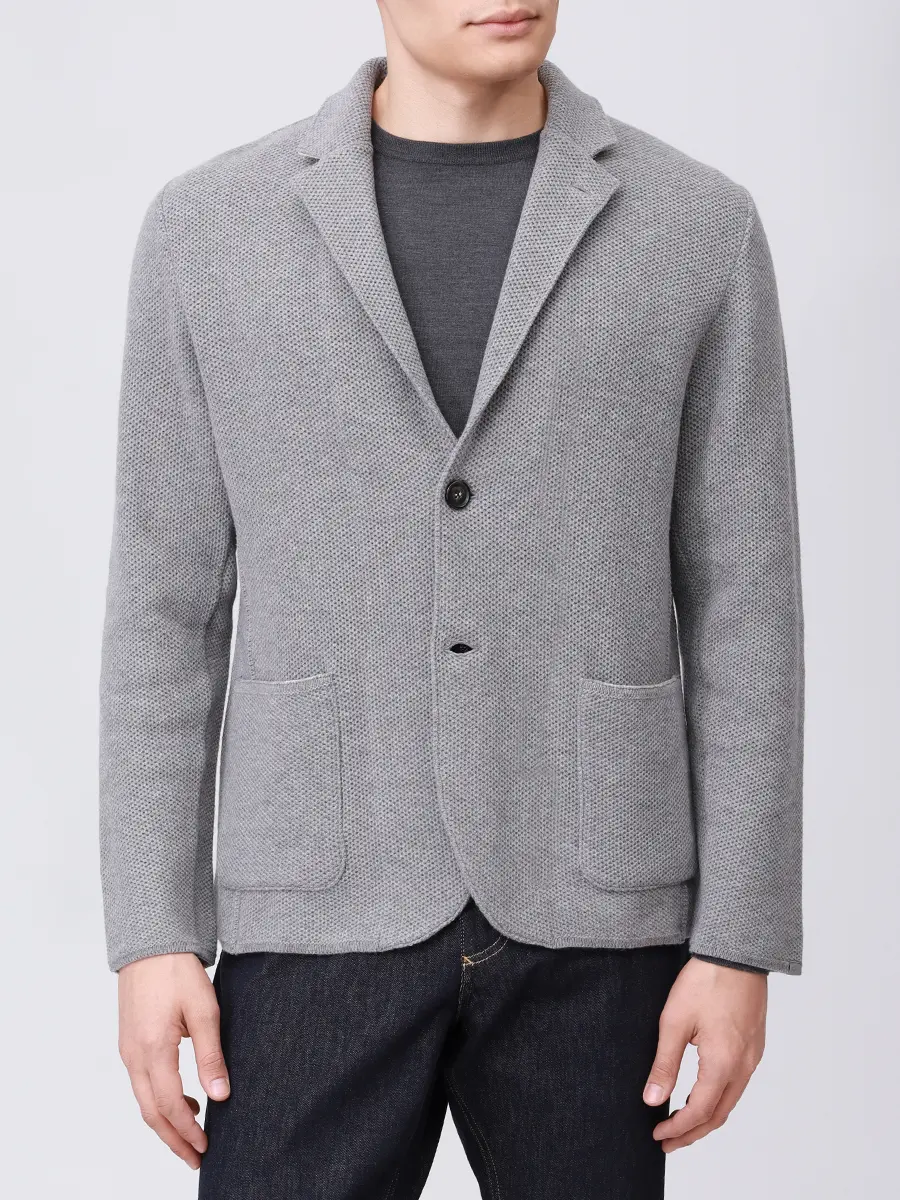 Пиджак шерстяной PAUL & SHARK 15311256/931 Серый  Фото 4