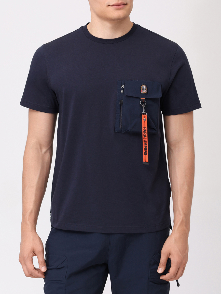 Футболка хлопковая PARAJUMPERS 25WMPMTSRE07/0316 Синий  Фото 4