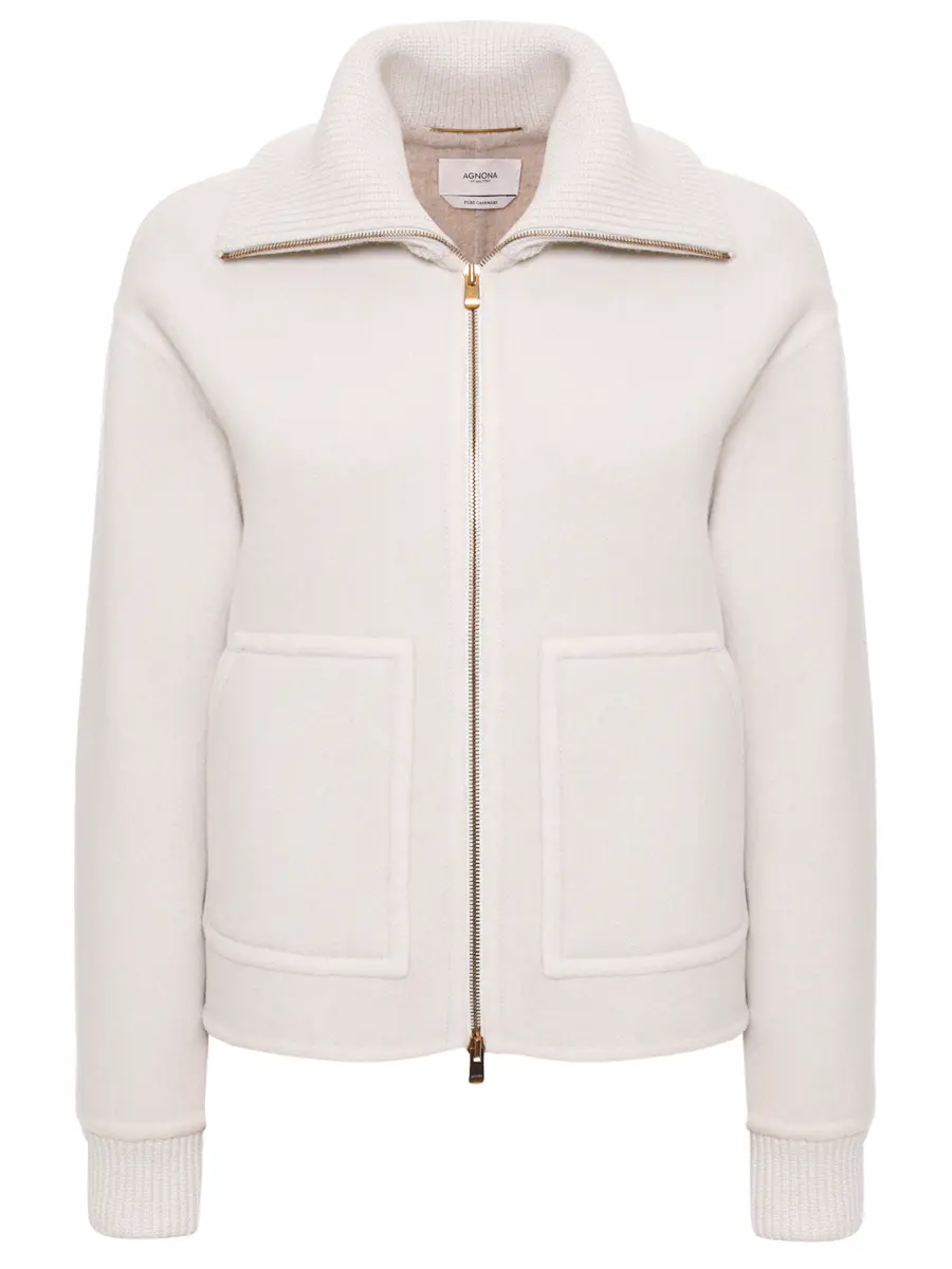 Кардиган кашемировый AGNONA TH1013U-D7045U-N03 Белый 