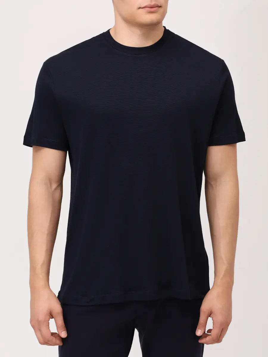 Футболка из хлопка и лиоцелла PAUL & SHARK 15311602/050 Синий  Фото 4