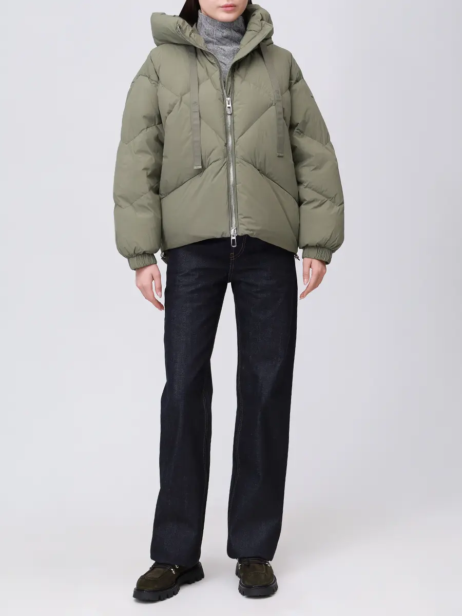 Пуховик стеганый DUNO PEGGIE 319 Зеленый  Фото 2