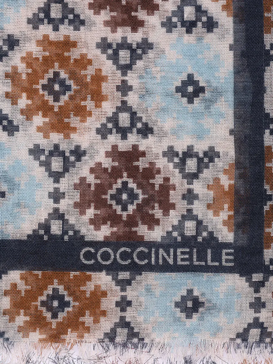 Платок из модала и шелка COCCINELLE E7 TNX 35 01 01/M13 Принт  Фото 3