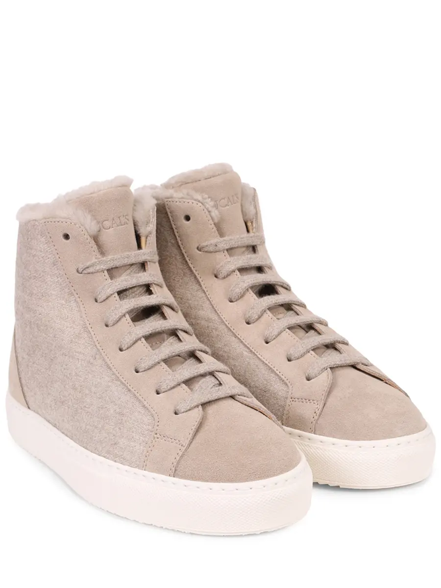 Кеды комбинированные на меху DOUCAL`S DD8824ERICPM724PC15 Кремовый  Фото 2