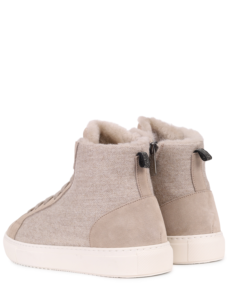 Кеды комбинированные на меху DOUCAL`S DD8824ERICPM724PC15 Кремовый  Фото 4