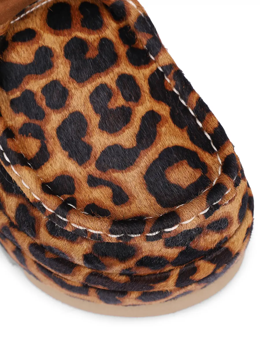 Сабо Blizzard кожаные на меху NAKED WOLFE BLIZZARD LEOPARD PONY SUEDE/SHEARLING Анималистичный принт  Фото 5