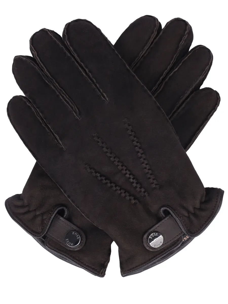 Перчатки из нубука BOSS 50526829/202 Коричневый 