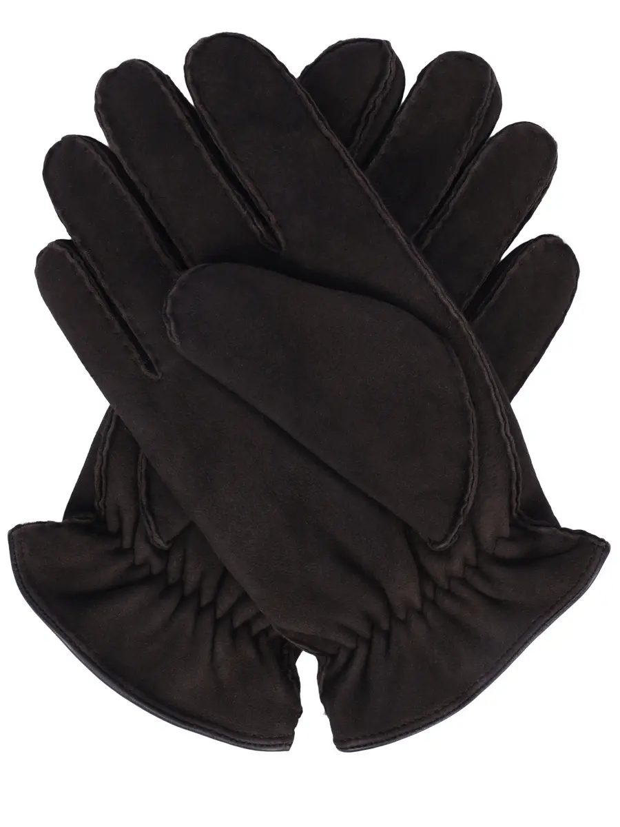 Перчатки из нубука BOSS 50526829/202 Коричневый  Фото 2