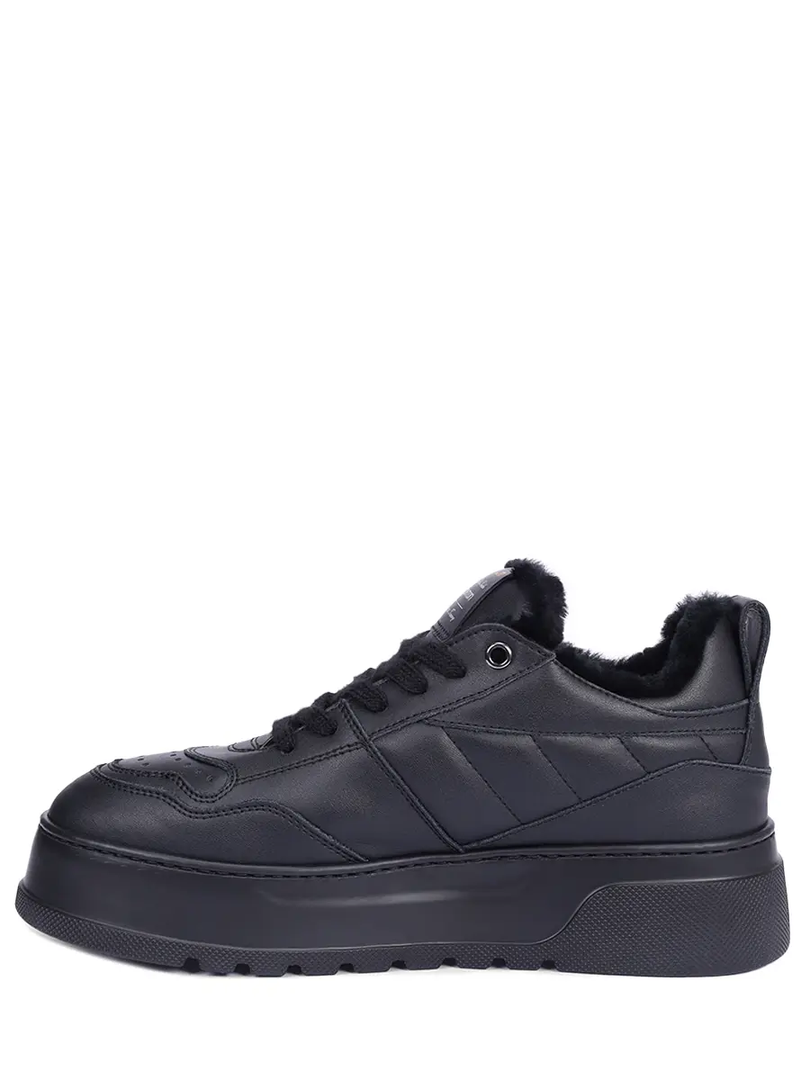 Кеды кожаные на меху STOKTON S-400 Черный  Фото 3