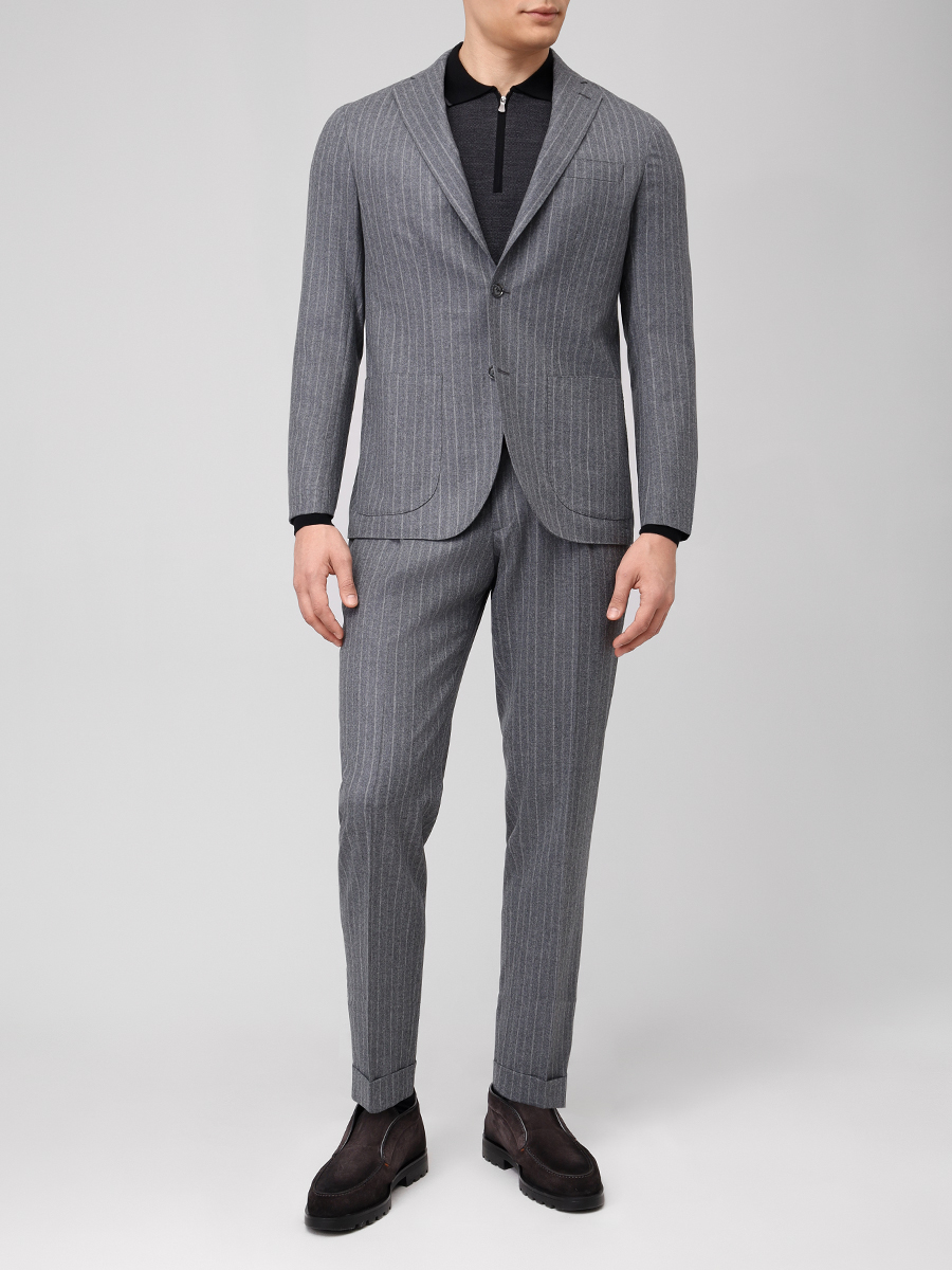 Поло шерстяное BARBA NAPOLI BU 7000/25222/1471343508/0099 Темно- Серый  Фото 2