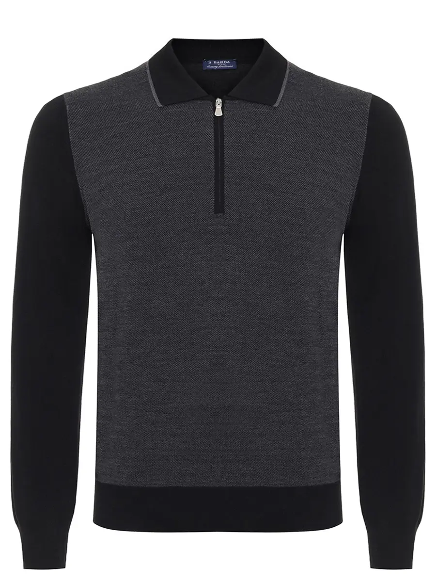 Поло шерстяное BARBA NAPOLI BU 7000/25222/1471343508/0099 Темно- Серый 