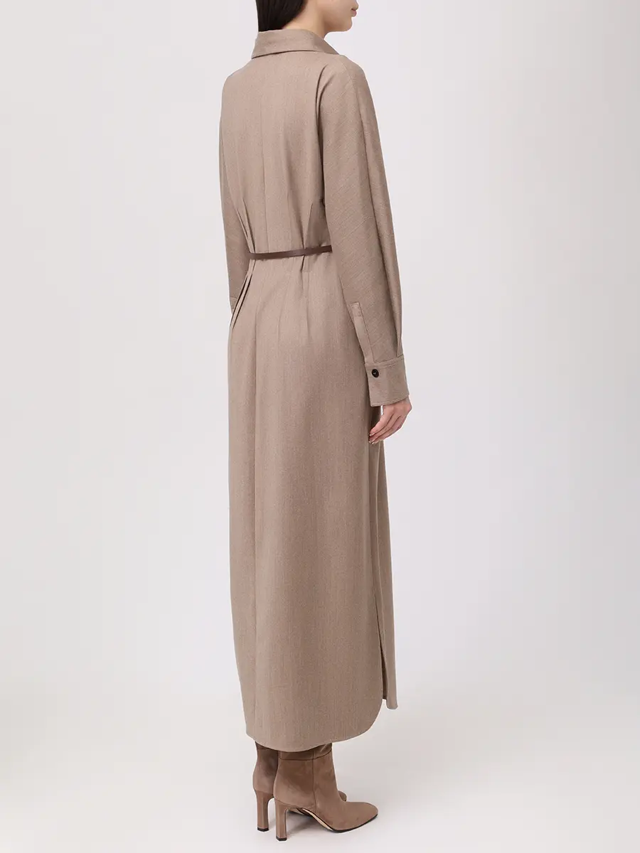 Платье из шерсти и вискозы ANTONELLI FIRENZE P6482-875B-221  Фото 3