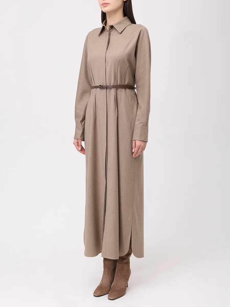 Платье из шерсти и вискозы ANTONELLI FIRENZE P6482-875B-221  Фото 4