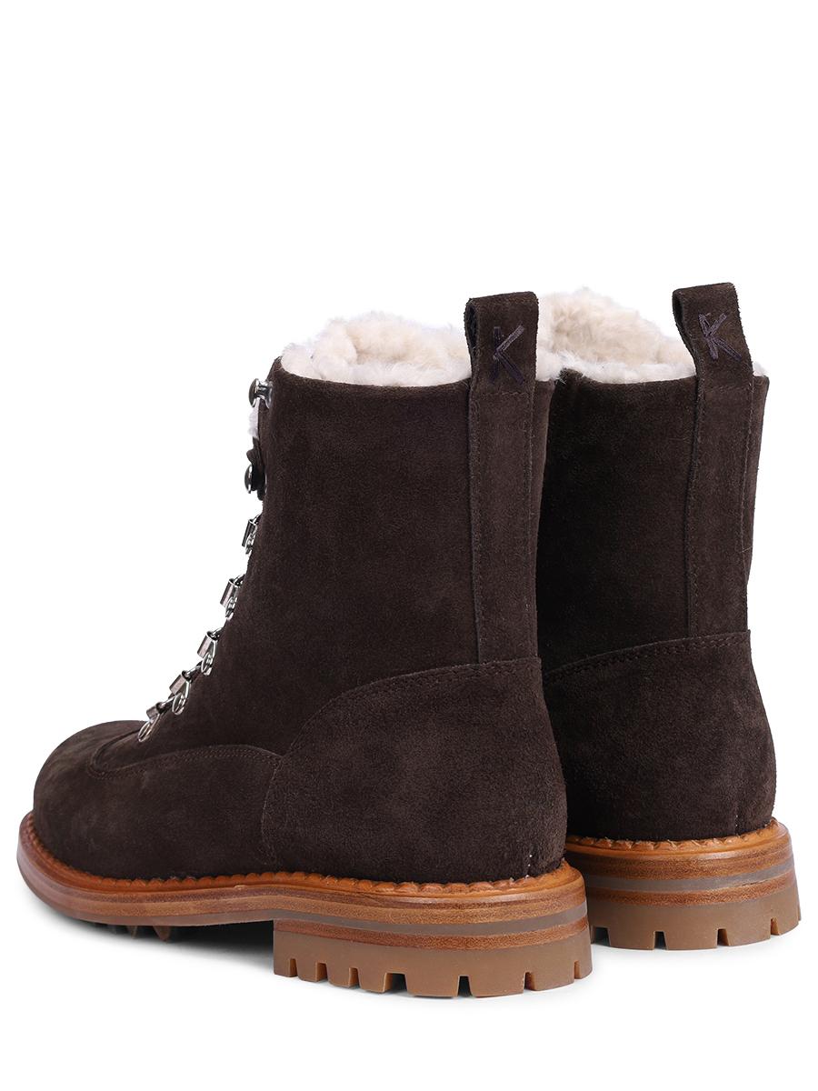

Ботинки замшевые на меху, Коричневый, D58812N0113605005