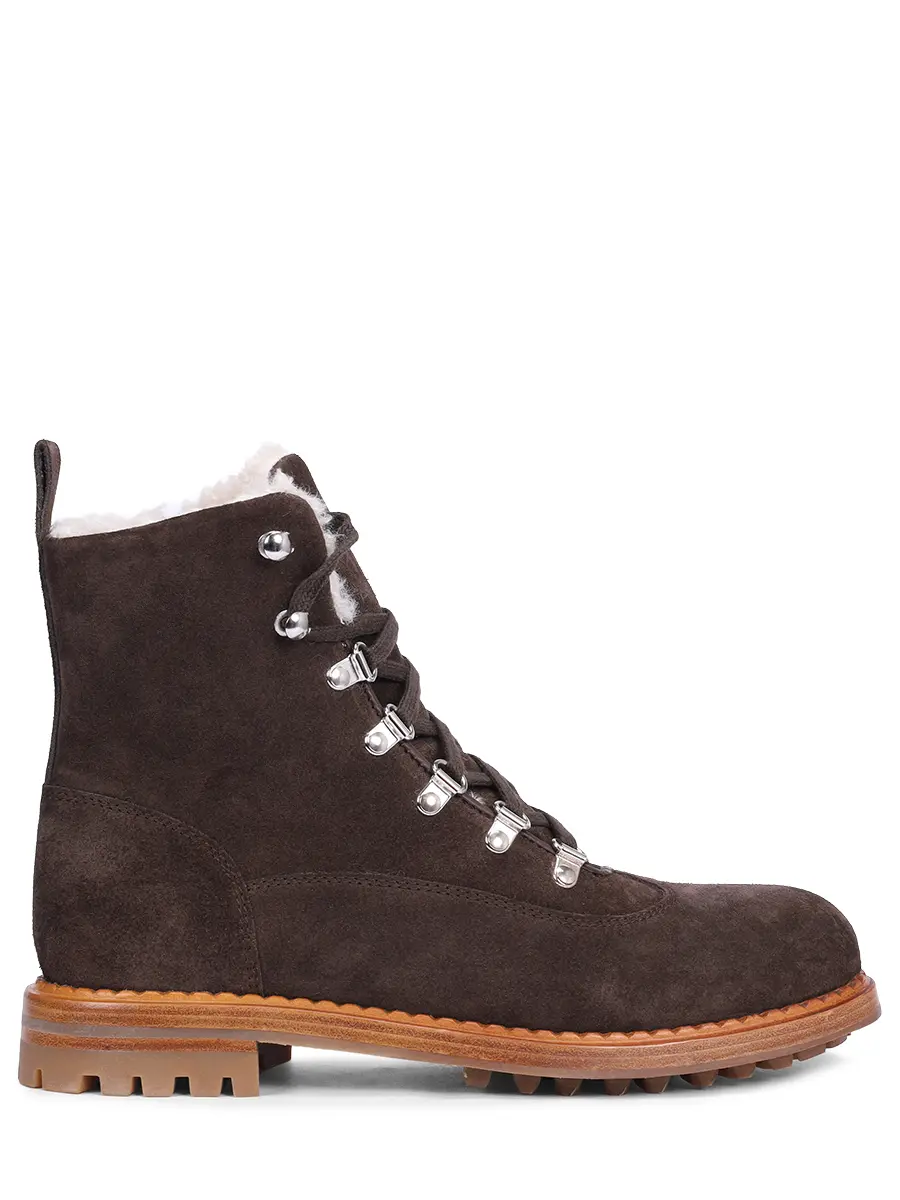 

Ботинки замшевые на меху, Коричневый, D58812N0113605005