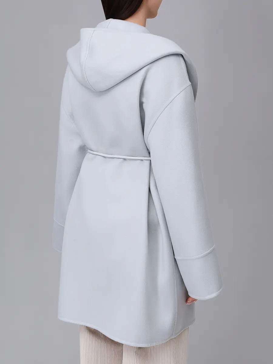 Пальто кашемировое AGNONA TH1028U-D7036U-A22 Голубой  Фото 3