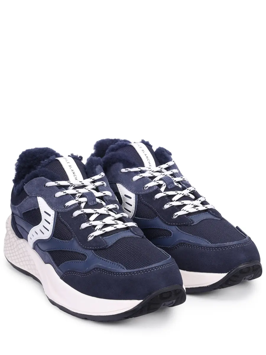 Кроссовки комбинированные на меху VOILE BLANCHE 001 2019470 01 1C55 Синий  Фото 2