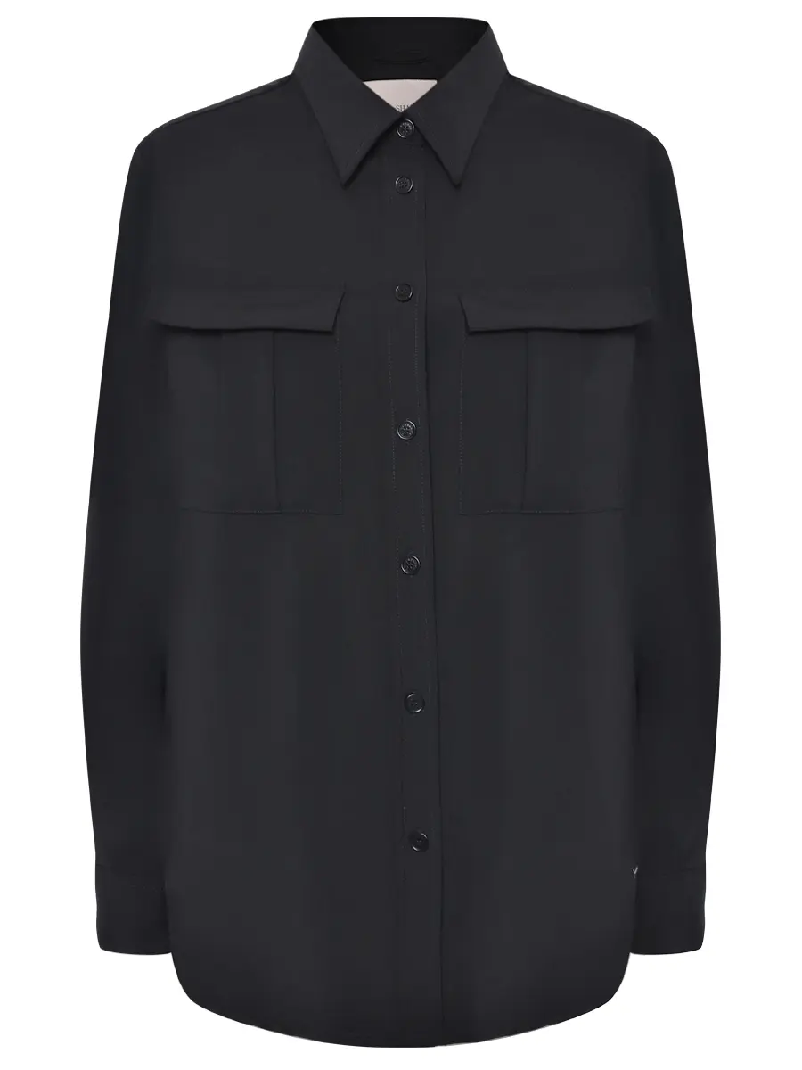 

Рубашка шерстяная, Черный, 15352035/011