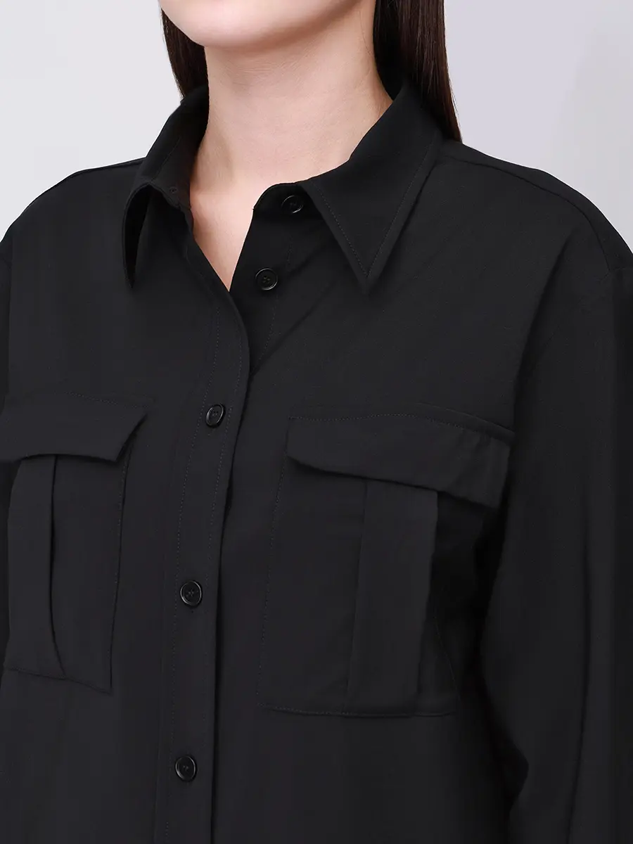 Рубашка шерстяная PAUL & SHARK 15352035/011 Черный  Фото 5