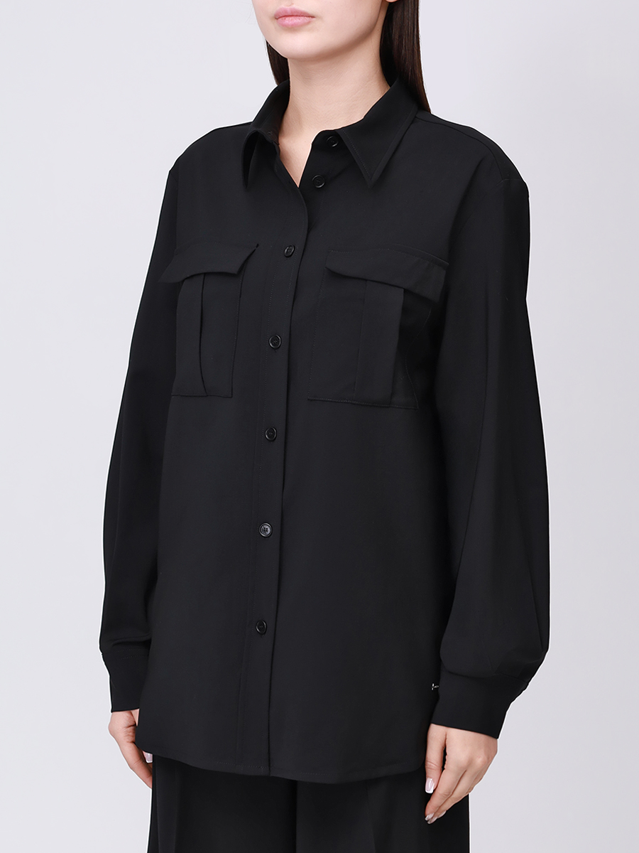 Рубашка шерстяная PAUL & SHARK 15352035/011 Черный  Фото 4