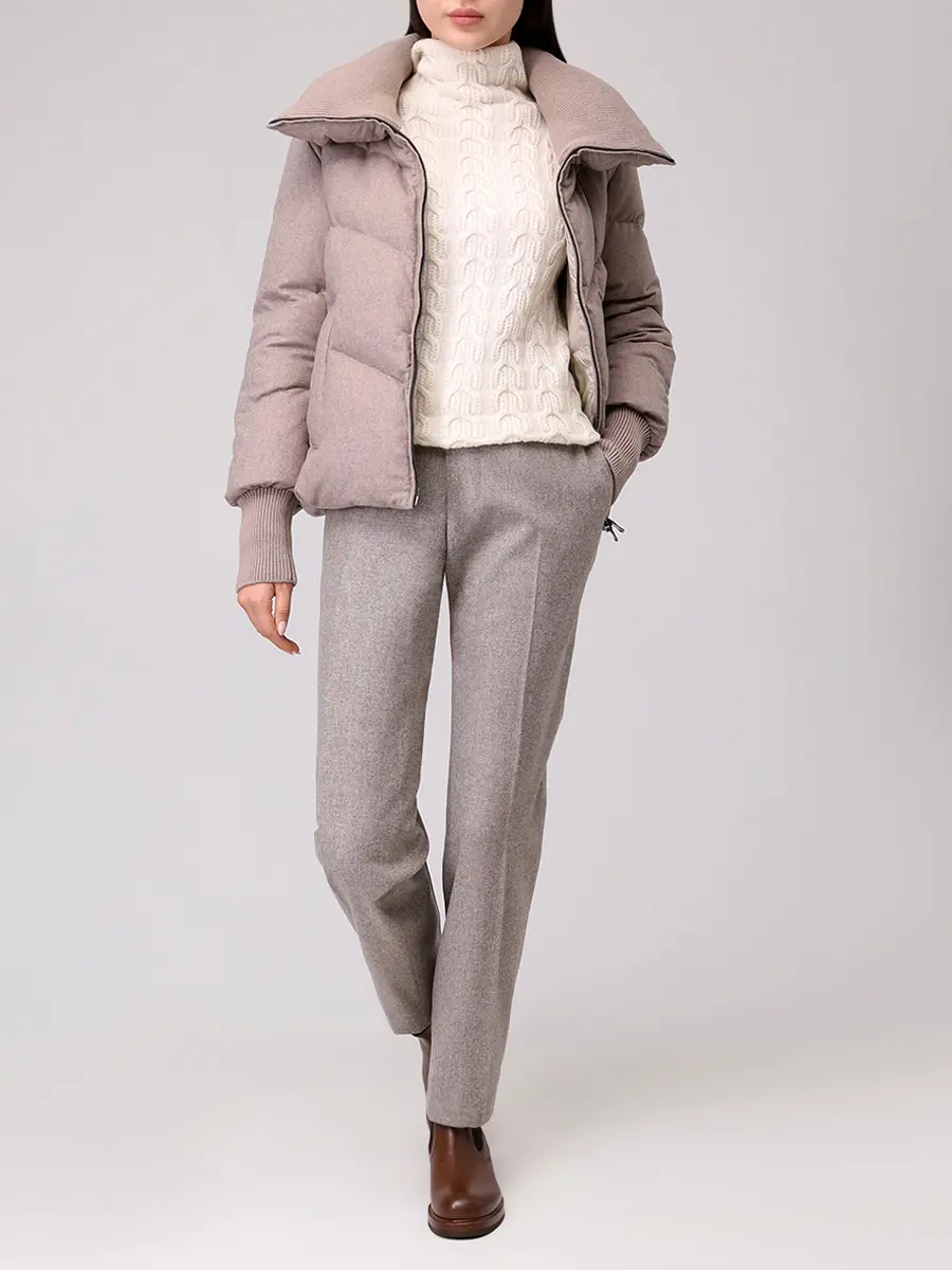 Пуховик стеганый HETREGO 8P743 F 25W015 BBM RATUFA Бежевый  Фото 2