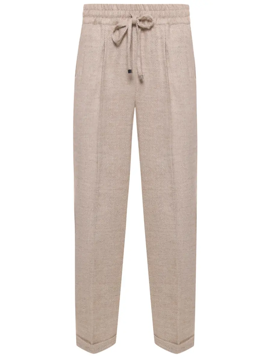 

Брюки шерстяные, Бежевый, D37102K0520G01000