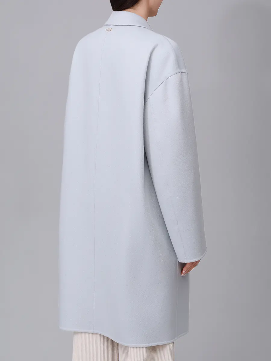 Пальто кашемировое AGNONA TL1013U-D7036U-A22 Голубой  Фото 3