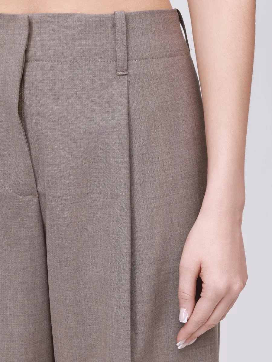 Брюки шерстяные PAUL & SHARK 15354035/090 Коричневый  Фото 5