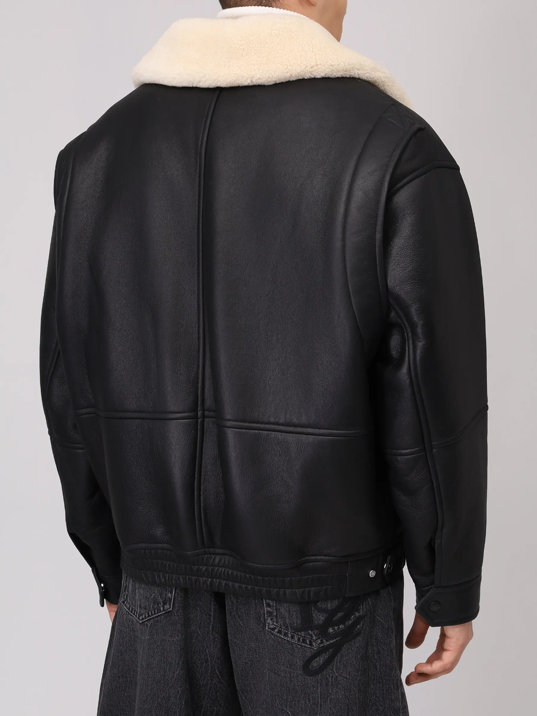 Дубленка из овчины YVES SALOMON 26W26WHV61672MSBS Черный  Фото 3