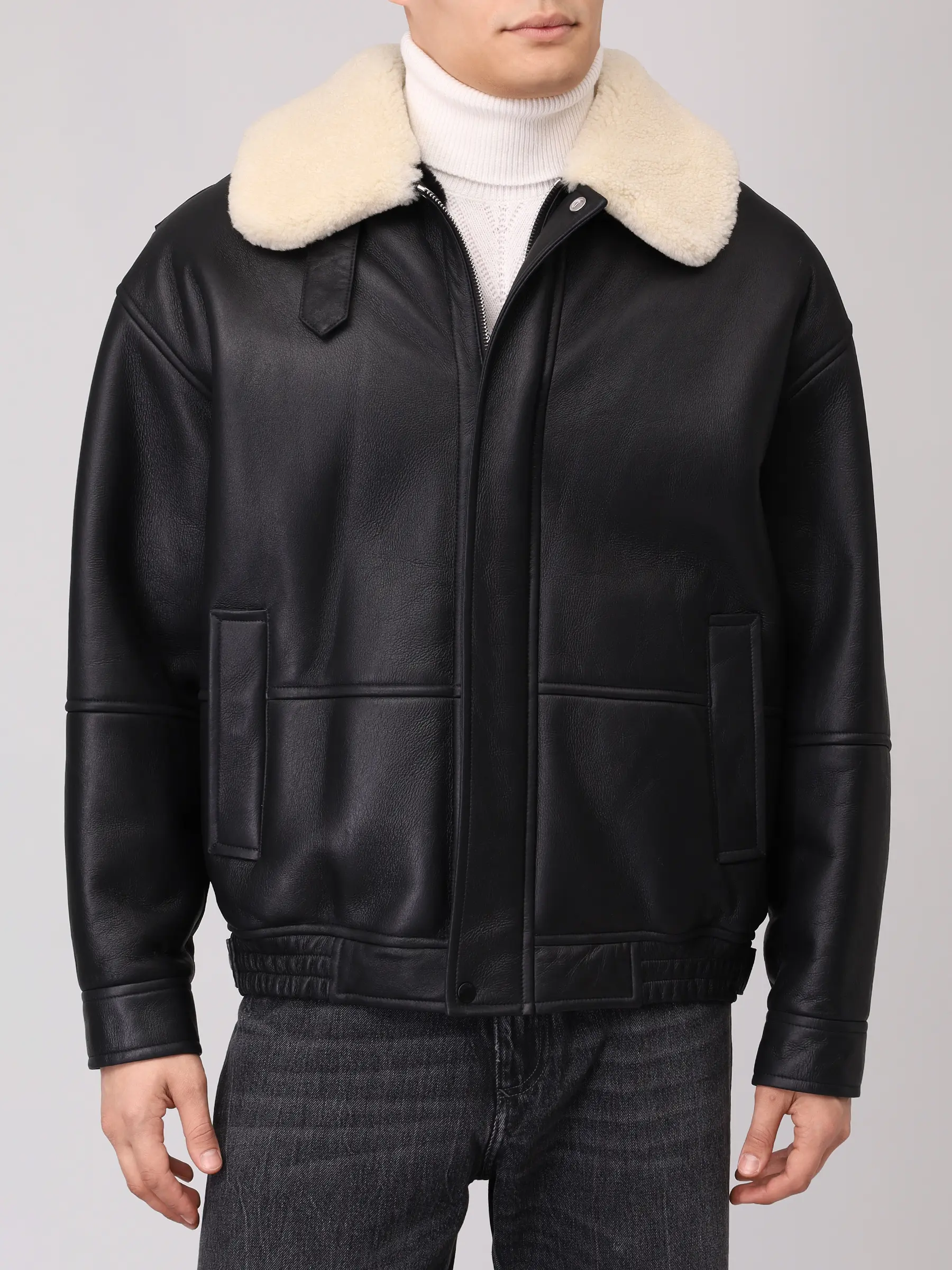 Дубленка из овчины YVES SALOMON 26W26WHV61672MSBS Черный  Фото 4