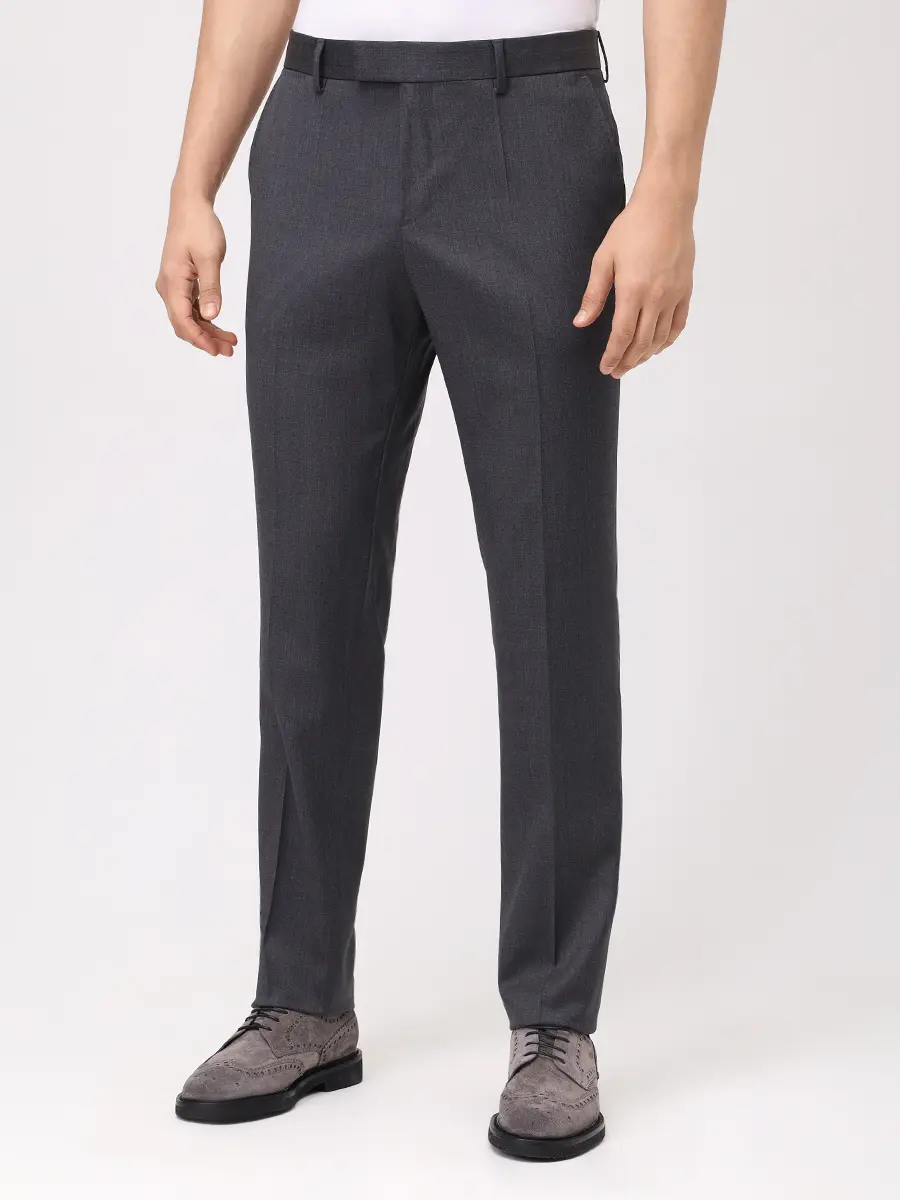 Брюки шерстяные BOSS 50551965/030 Серый  Фото 4