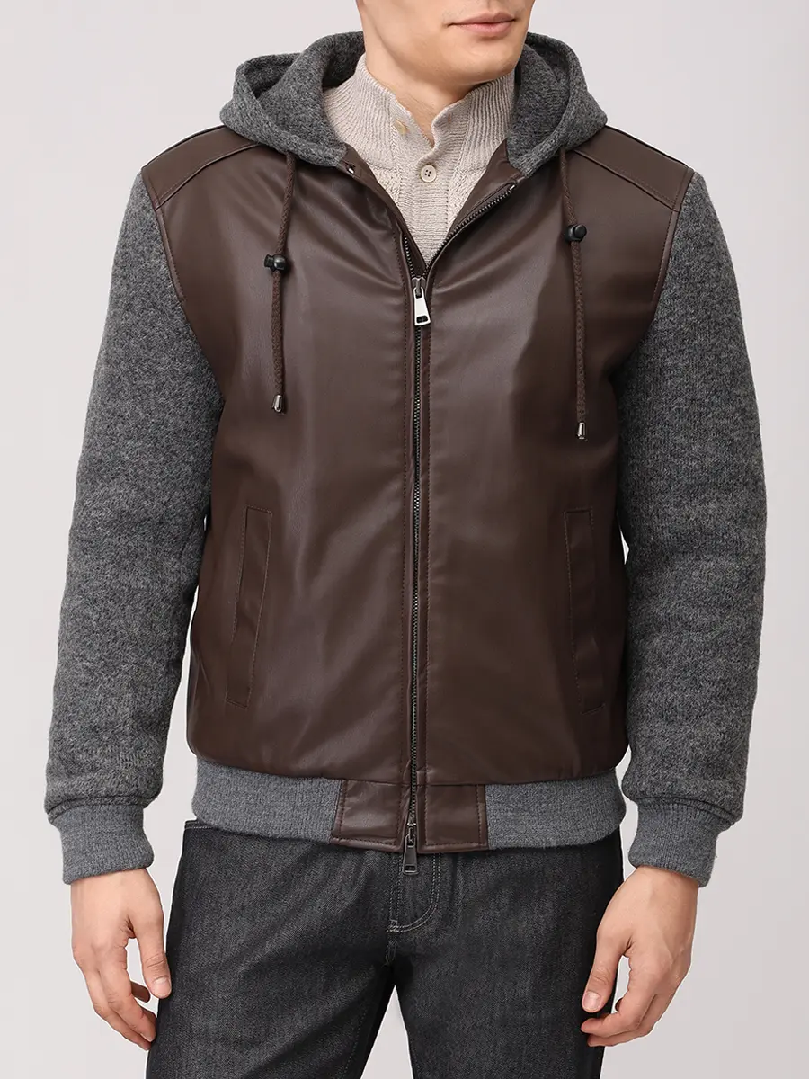 

Бомбер комбинированный, Коричневый, A26CRYSTAL UNICA