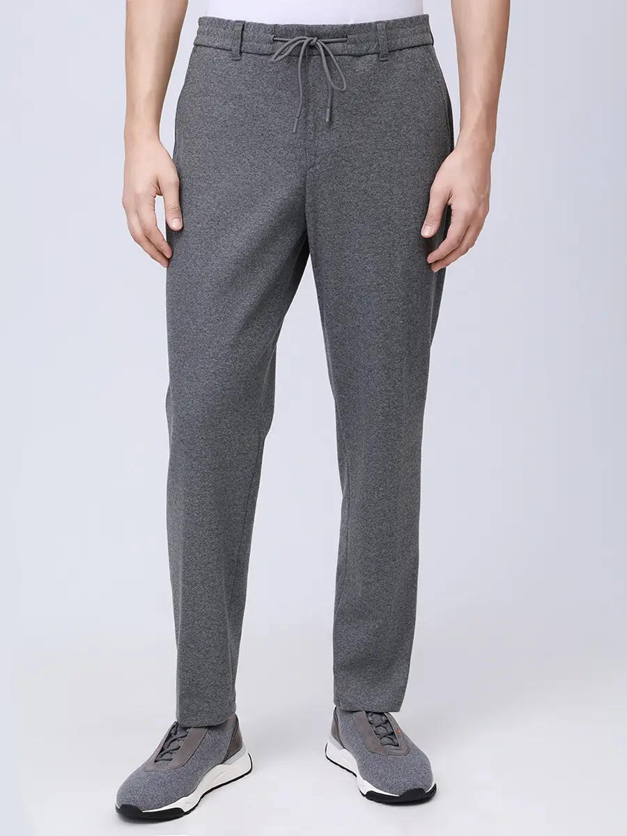 Брюки однотонные BOSS 50551542/030 Серый  Фото 4