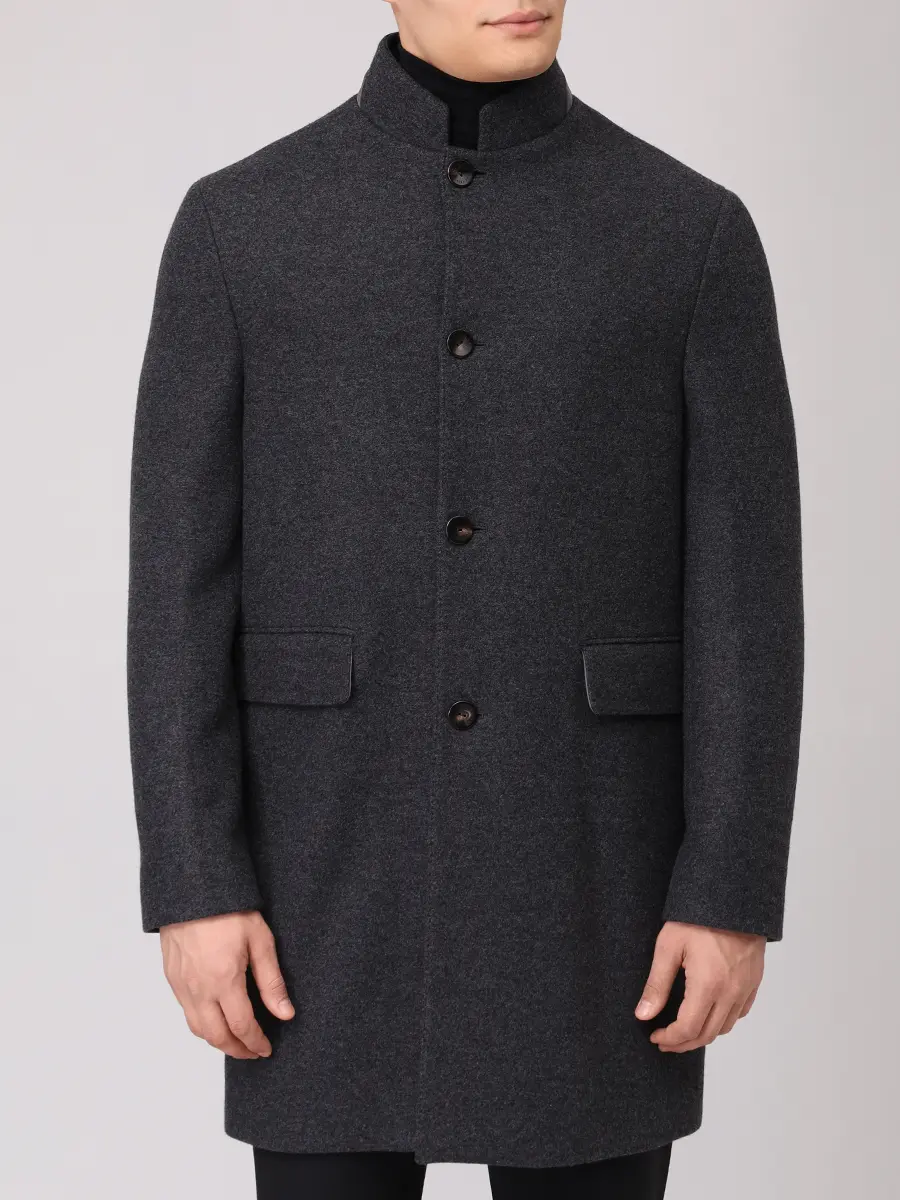 Пальто из кашемира и шерсти AGNONA TL10U6U-MD706U-K74 Серый  Фото 4