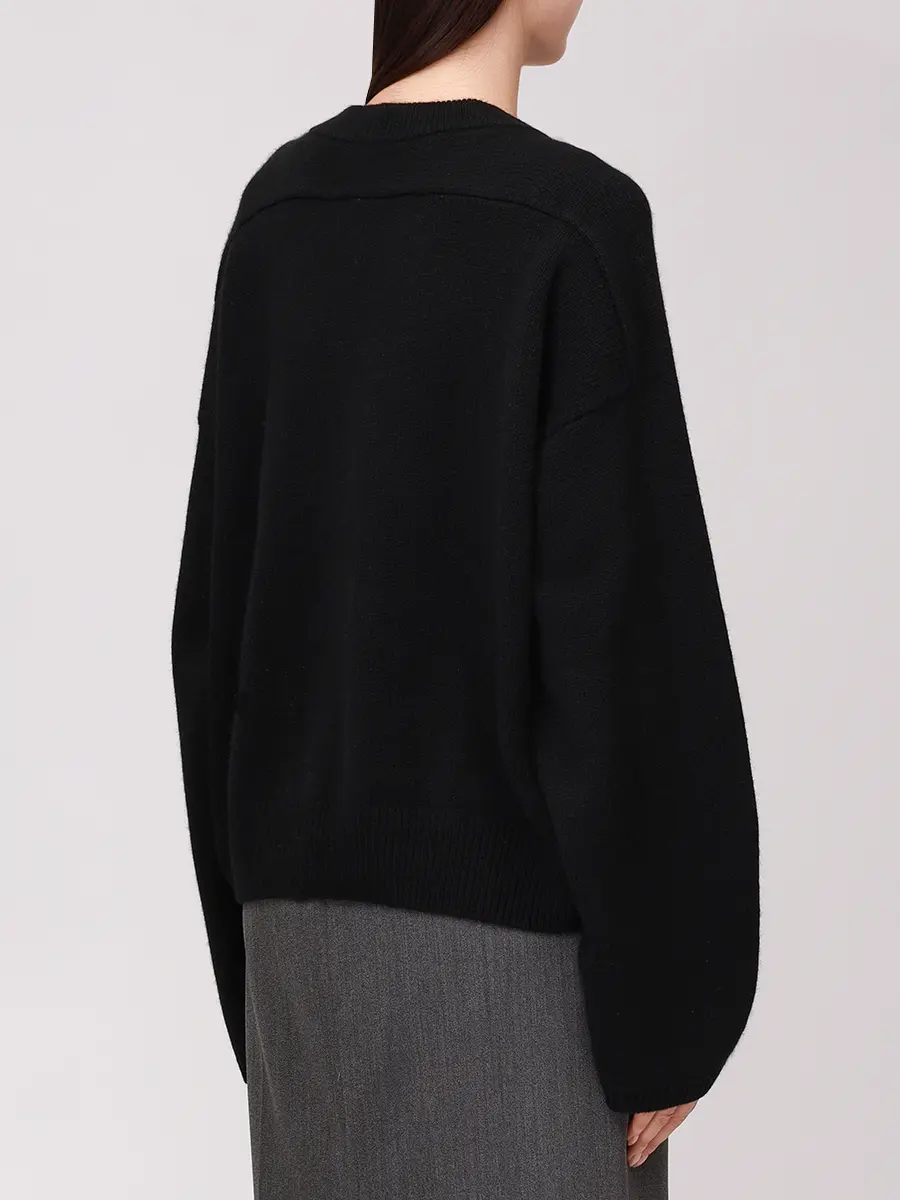 Джемпер кашемировый LOULOU DE SAISON BILL Черный  Фото 3