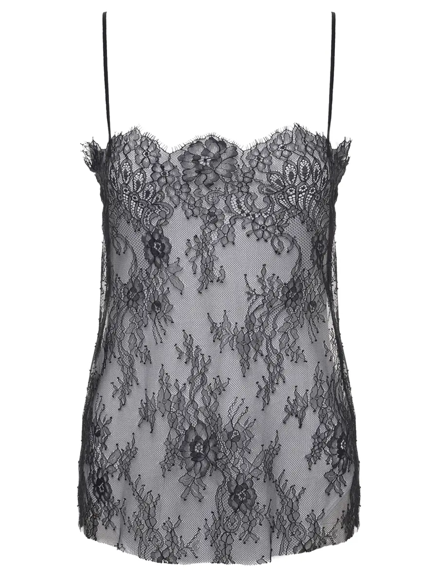 Топ кружевной ALBERTA FERRETTI A081066200555 Черный 