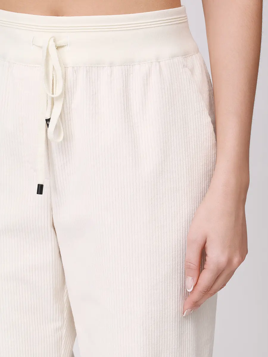 Брюки вельветовые LORENA ANTONIAZZI C2591PA80Q_5118 101 Белый  Фото 5