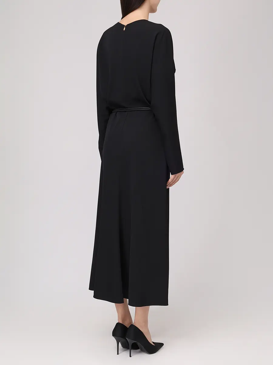 Платье шерстяное AGNONA TR1008U-UW022U-K09 Черный  Фото 3