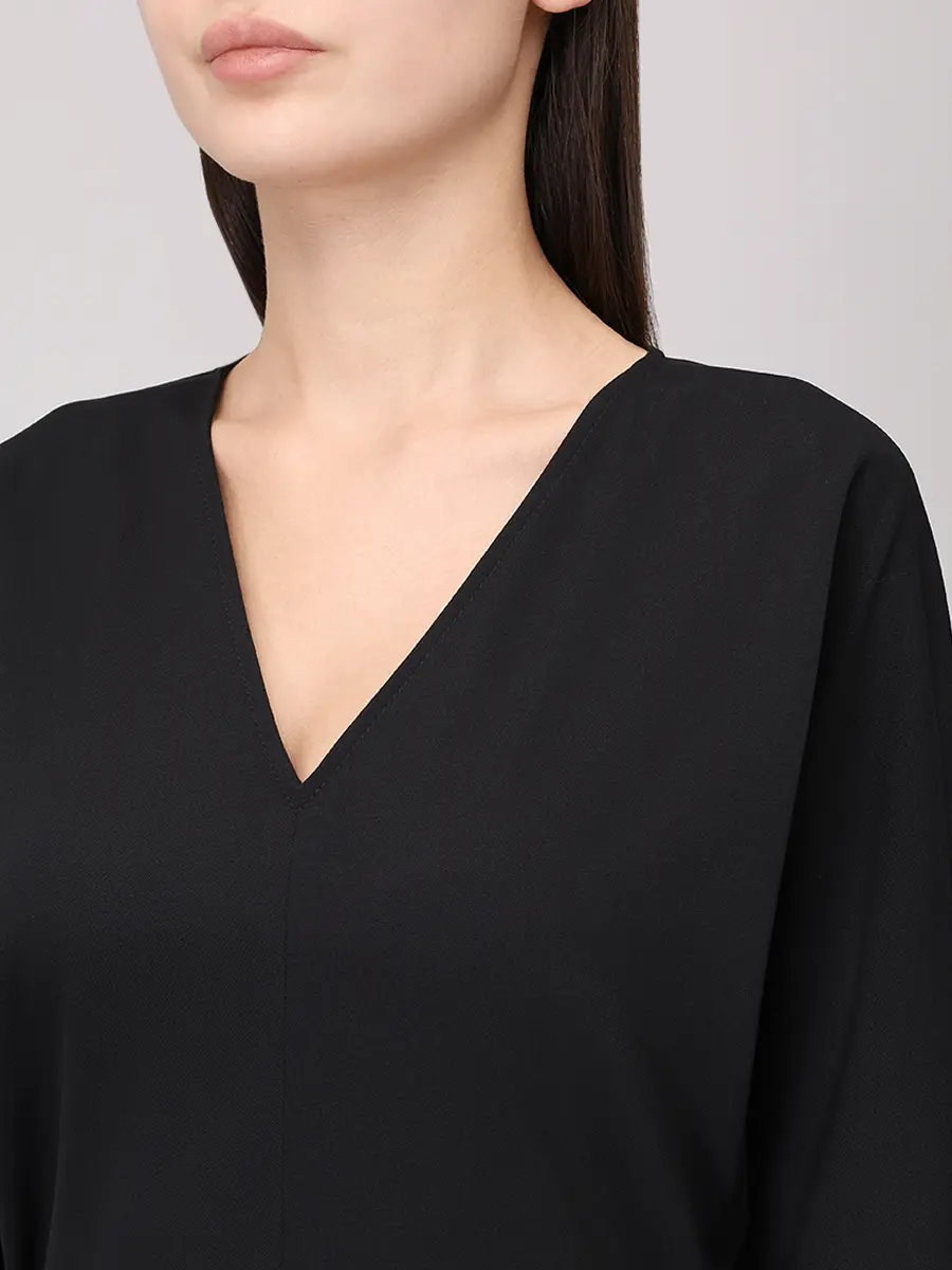 Платье шерстяное AGNONA TR1008U-UW022U-K09 Черный  Фото 5