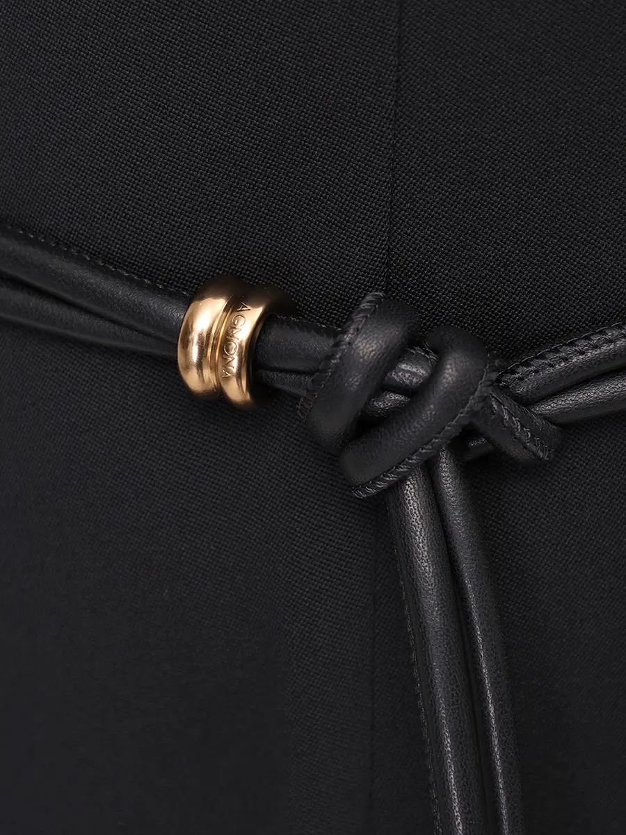 Платье шерстяное AGNONA TR1008U-UW022U-K09 Черный  Фото 6